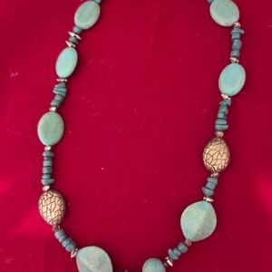 Coldwater Creek Turquoise and Copper Necklace